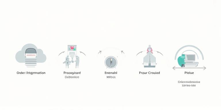 Visual workflow of zero touch deployment from server to laptop